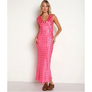 Pink Jens Pirate Booty Sleeveless V-Neck Maxi Dress